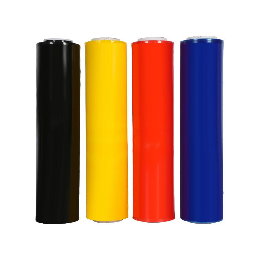 0,015 mm bis 0,045 mm Dicke, farbige Stretchfolie